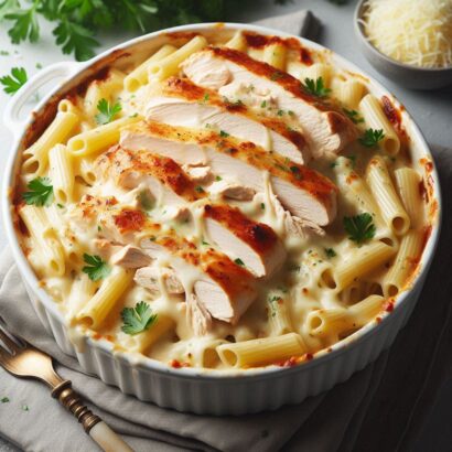 How to cook Chicken Alfredo Pasta Bake