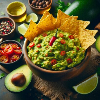 How to cook Guacamole with Homemade Tortilla Chips