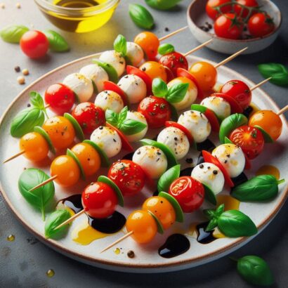 How to cook Mini Caprese Skewers